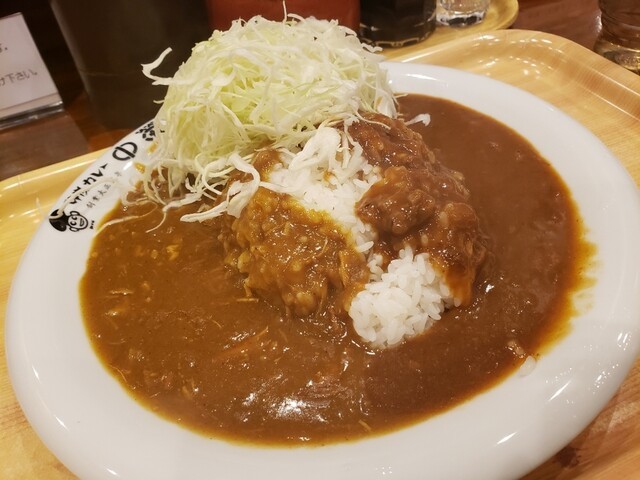 カレーの中栄でインドとハヤシの相がけ
